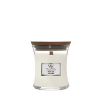 WOODWICK PlusWick mała świeca w słoiku WHITE TEAK  85g