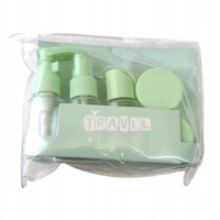 ECARLA zestaw podróżnych pojemniczków i akcesoriów 7szt Zielony KS122ZIE