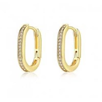 ECARLA kolczyki ze stali szlachetnej platerowanej złotem KST2853