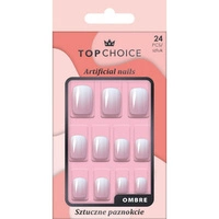 TOP CHOICE sztuczne paznokcie bez kleju, Ombre 78446 24szt