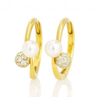 ECARLA kolczyki ze stali szlachetnej platerowanej 14k złotem KST3467