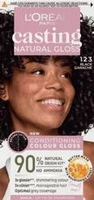 LOREAL Casting Natural Gloss farba do włosów 123 Black Ganache