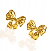 ECARLA kolczyki ze stali szlachetnej platerowanej 14k złotem KST3476