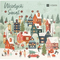 HISKIN Merry Christmas kalendarz adwentowy świeczki 12x15ml, 12x30ml Wesołych Świąt