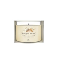 YANKEE CANDLE Signature Mini świeca w słoiku SOFT WOOL & AMBER 37g