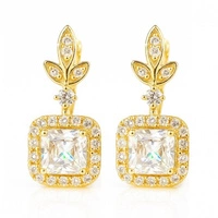 ECARLA kolczyki ze stali szlachetnej platerowanej 14k złotem KST3492