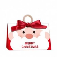 ECARLA torebka ozdobna świąteczna z kokardą 17x10x8,5cm Merry Christmas Czerwone OPO36