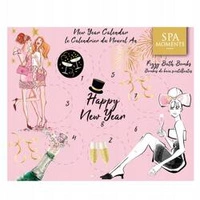 ESTETICA Spa Moments zestaw kule musujące do kąpieli kalendarz sylwestrowy pink prosecco 8szt