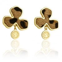 ECARLA kolczyki ze stali szlachetnej platerowanej 14k złotem KST3448