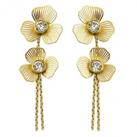 ECARLA kolczyki ze stali szlachetnej platerowanej 14k złotem KST3451