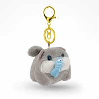 ECARLA brelok do kluczy KOT ŁAPIĄCY RYBĘ Szary BRL398SZ