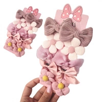 ECARLA zestaw gumek-frotek na plakietce 10szt KOKARDKI, KWIATKI GUM169