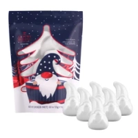 THE LUXURY BATHING Cocoa & Vanilla Swirl musujące kule do kąpieli w kształcie Mikołaja Festive Fiz 10x15g