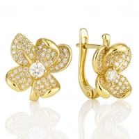 ECARLA kolczyki ze stali szlachetnej platerowanej 14k złotem KST3427