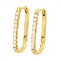 ECARLA kolczyki ze stali szlachetnej platerowanej 14k złotem KST3425