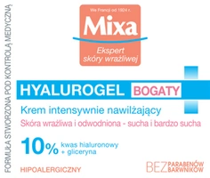 MIXA Hyalurogel bogaty krem intensywnie nawilżający 10% 50ml
