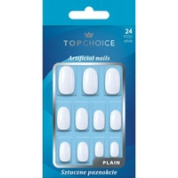 TOP CHOICE sztuczne paznokcie bez kleju, Plain 78378 24szt