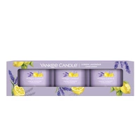 YANKEE CANDLE Signature Mini Zestaw 3 świec w słoiku LEMON LAVENDER 3x37g