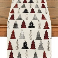ECARLA Boże Narodzenie bieżnik na stół świąteczny 180x33cm Choinki BZK08