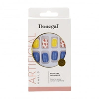 DONEGAL Artificial sztuczne paznokcie bez kleju kwadratowe Mix &Match 24szt