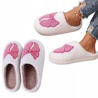 ECARLA kapcie ocieplane, antypoślizgowe z Kokardą, rozmiar 38 PAN03R38