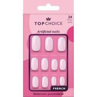TOP CHOICE sztuczne paznokcie bez kleju, French 78408 24szt