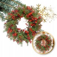 ECARLA girlanda świąteczna wieniec ozdoba na drzwi stroik 45cm WSN23