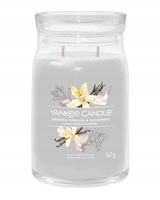 YANKEE CANDLE Signature Duża świeca w słoiku SMOKED VANILLA & CASHMERE 567g