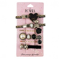 ECARLA zestaw eleganckich wsuwek do włosów z Misiem SP207 6szt