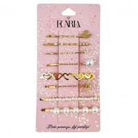 ECARLA zestaw eleganckich wsuwek do włosów Złote SP205 8szt