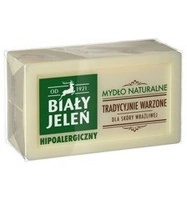 BIAŁY JELEŃ mydło naturalne w kostce Szare Mydło 150g