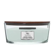 WOODWICK Core Hearthwick świeca w słoiku elipsa Sagewood & Seagrass 453g