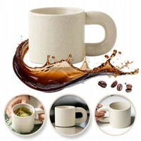 ECARLA kubek z uchem ceramiczny, nakrapiany 300ml CUP21