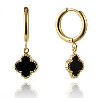 ECARLA kolczyki ze stali szlachetnej platerowanej złotem KONICZYNKA KST3463