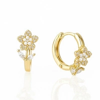 ECARLA kolczyki ze stali szlachetnej platerowanej 14k złotem KST3429