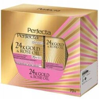 DAX Perfecta 24k Gold & Rose Oil zestaw do twarzy 70+ (krem + krem pod oczy)