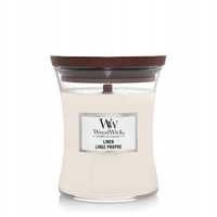 WOODWICK PlusWick średnia świeca w słoiku Linen 275g