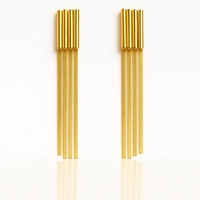 ECARLA kolczyki ze stali szlachetnej platerowanej 14k złotem KST3446