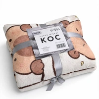 ECARLA koc mięciutki, Flannel 150x200cm Kapibara KOC23