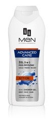AA Men Advanced Care żel pod prysznic Action 3w1 400ml