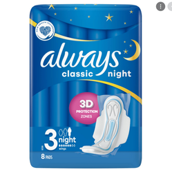 ALWAYS Classic Night podpaski higieniczne 8szt