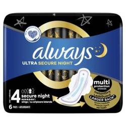 ALWAYS Ultra podpaski Secure Night 6szt