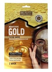 BEAUTY FORMULAS  Gold złota maska odżywcza płat