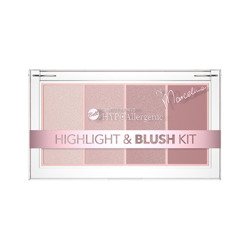 BELL HypoAllergenic Highlight&Blush Kit zestaw rozświetlaczy i róży 20g