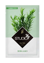 BERGAMO Studio24 maseczka Drzewo Herbaciane 23ml płat (Termin do 11-2023)