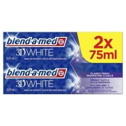 BLEND-A-MED 3D White pasta do zębów Classic Fresh 2x75ml