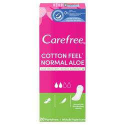 CAREFREE Cotton Fell wkładki higieniczne Normal Aloe 20szt