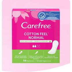 CAREFREE Cotton Fell wkładki higieniczne Normal Aloe 56szt