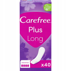 CAREFREE Plus Long wkładki higieniczne bezzapachowe 40szt 