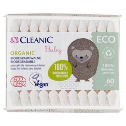 CLEANIC Baby Organic patyczki dla niemowląt 60szt